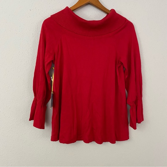 CeCe Off The Shoulder Bell Sleeve Top - Picture 5 of 5